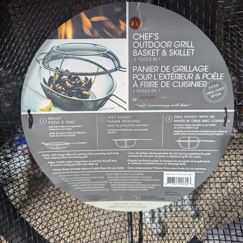 Chef's Outdoor Grill Basket & Skillet
